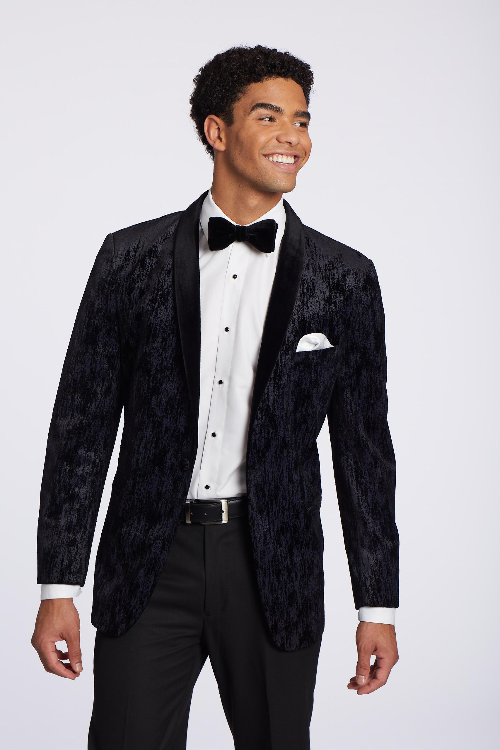 Gotham Black Crush Velvet | Baryames Tuxedo